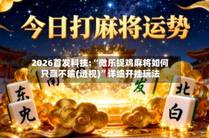 2026首发科技:“微乐捉鸡麻将如何只赢不输(透视)”详细开挂玩法