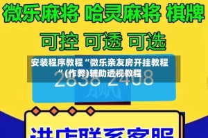 安装程序教程“微乐亲友房开挂教程”(作弊)辅助透视教程