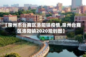 【泉州市台商区洛阳镇疫情,泉州台商区洛阳镇2020规划图】
