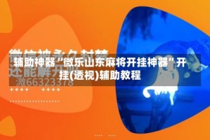 辅助神器“微乐山东麻将开挂神器”开挂(透视)辅助教程