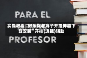 实操教程“微乐捉老麻子开挂神器下载安装”开挂(透视)辅助