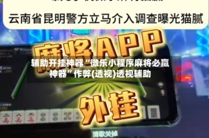 辅助开挂神器“微乐小程序麻将必赢神器”作弊(透视)透视辅助