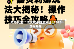 技巧玩法:“填大坑必胜法原理”2026透视开挂