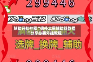 辅助开挂神器“德扑之星辅助器教程”分享必要外挂教程