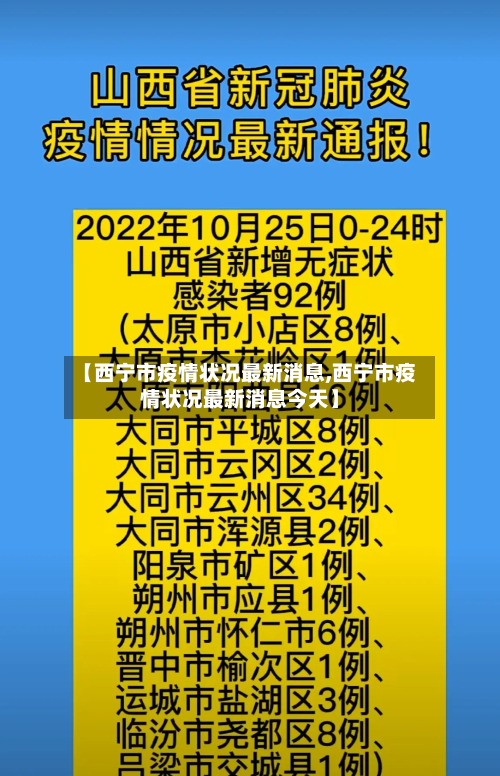 【西宁市疫情状况最新消息,西宁市疫情状况最新消息今天】-第2张图片