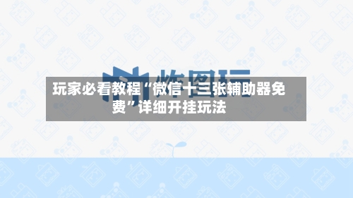 玩家必看教程“微信十三张辅助器免费	”详细开挂玩法-第2张图片