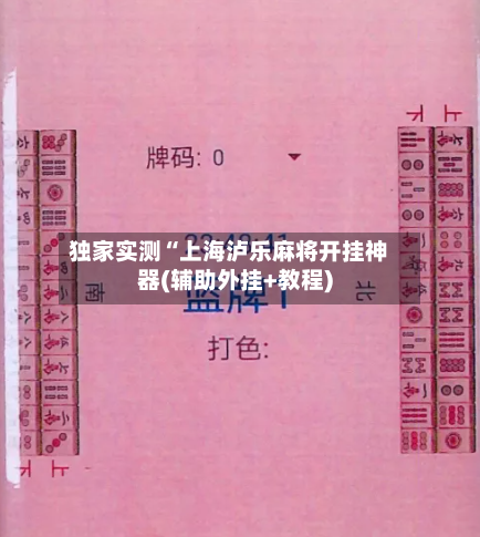 独家实测“上海泸乐麻将开挂神器(辅助外挂+教程)-第2张图片