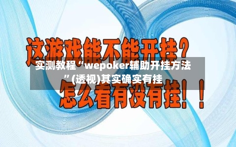 实测教程“wepoker辅助开挂方法	”(透视)其实确实有挂-第2张图片