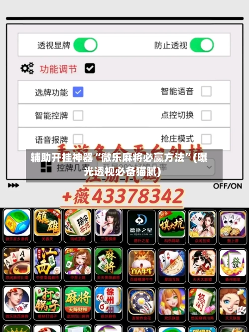 辅助开挂神器“微乐麻将必赢方法”(曝光透视必备猫腻)-第1张图片