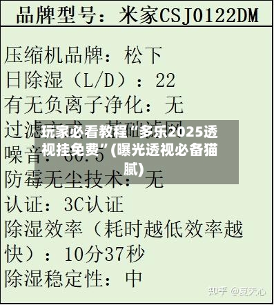 玩家必看教程“多乐2025透视挂免费”(曝光透视必备猫腻)-第1张图片
