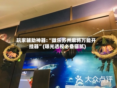 玩家辅助神器:“微乐苏州麻将万能开挂器”(曝光透视必备猫腻)-第1张图片