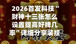 2026首发科技“财神十三张怎么设置提高好牌几率”详细分享装挂步骤教程-第2张图片