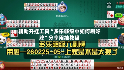 辅助开挂工具“多乐够级中如何刷好牌”分享用挂教程-第1张图片