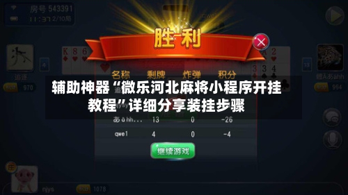 辅助神器“微乐河北麻将小程序开挂教程”详细分享装挂步骤-第2张图片